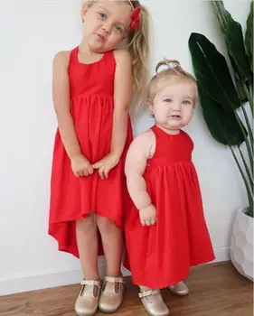 

UK Toddler Baby Girls Kid Irregular Bandage Backless Sundress Outfit Dress