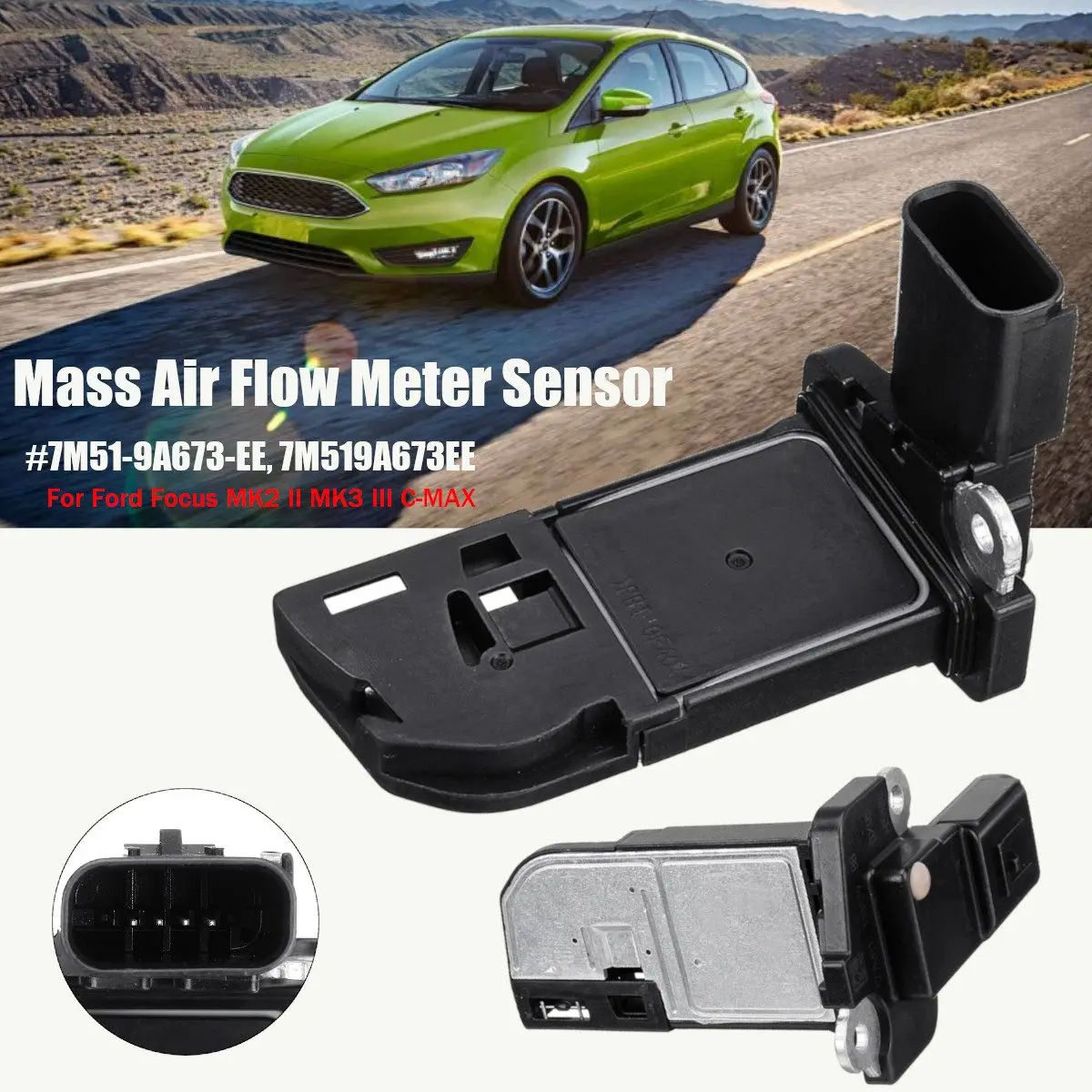 Датчик расхода воздуха для Ford Focus MK2 II MK3 III 1 6 2 0 TDCI 7M51 9A673 EE/7M519A673EE /7M51 12B579