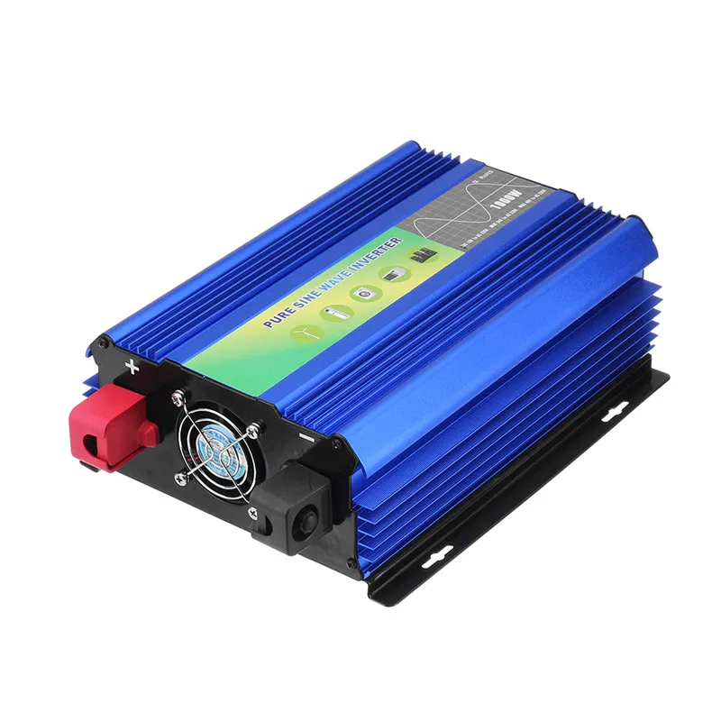 1 шт. прочный 1000 Вт DC 12 В до 220 AC Чистая синусоида Инвертор 50 Гц 275x190x110 мм для бытовой