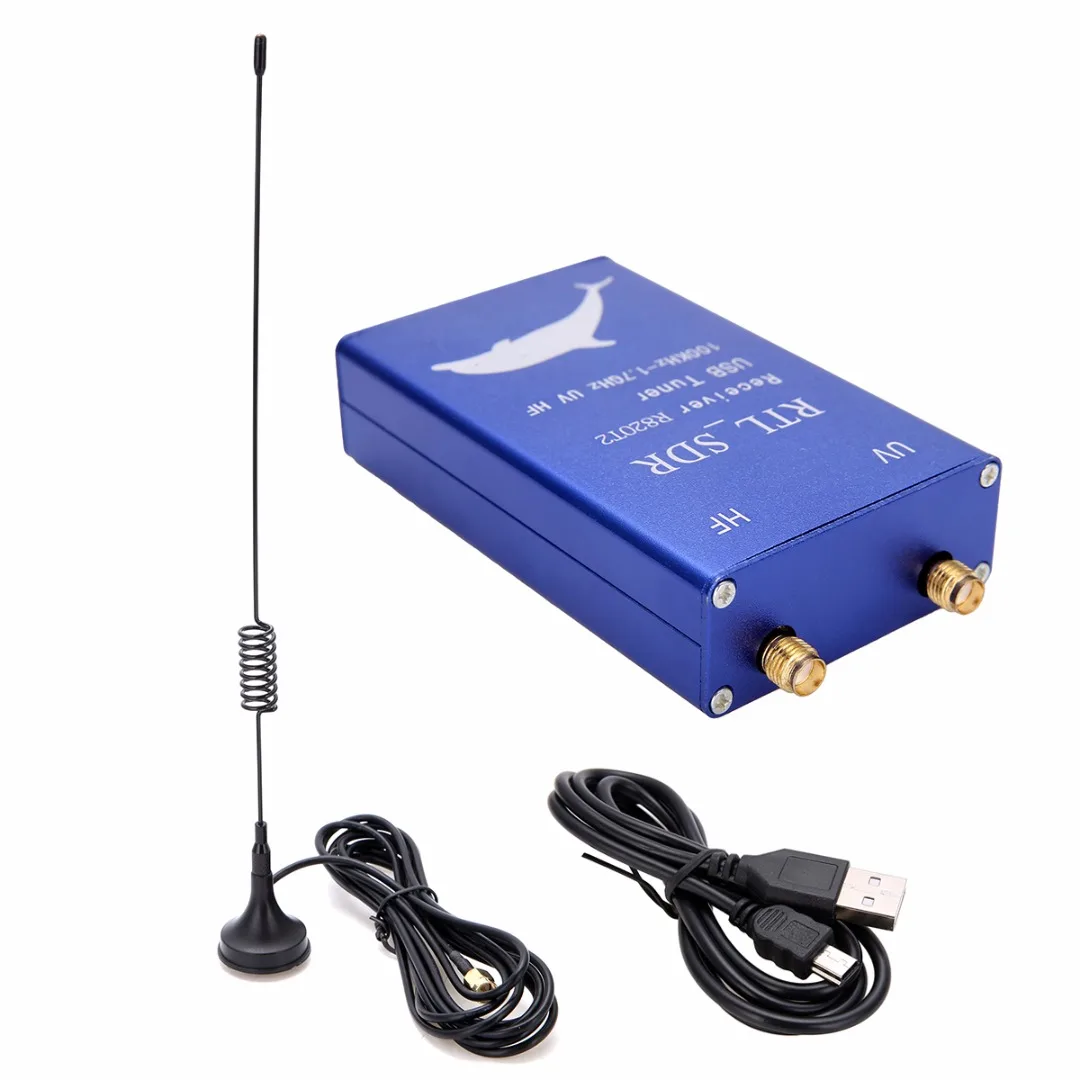 High Quality USB Tuner Receiver Radio RTL2832U+R820T2 100KHz 1.7GHz UHF