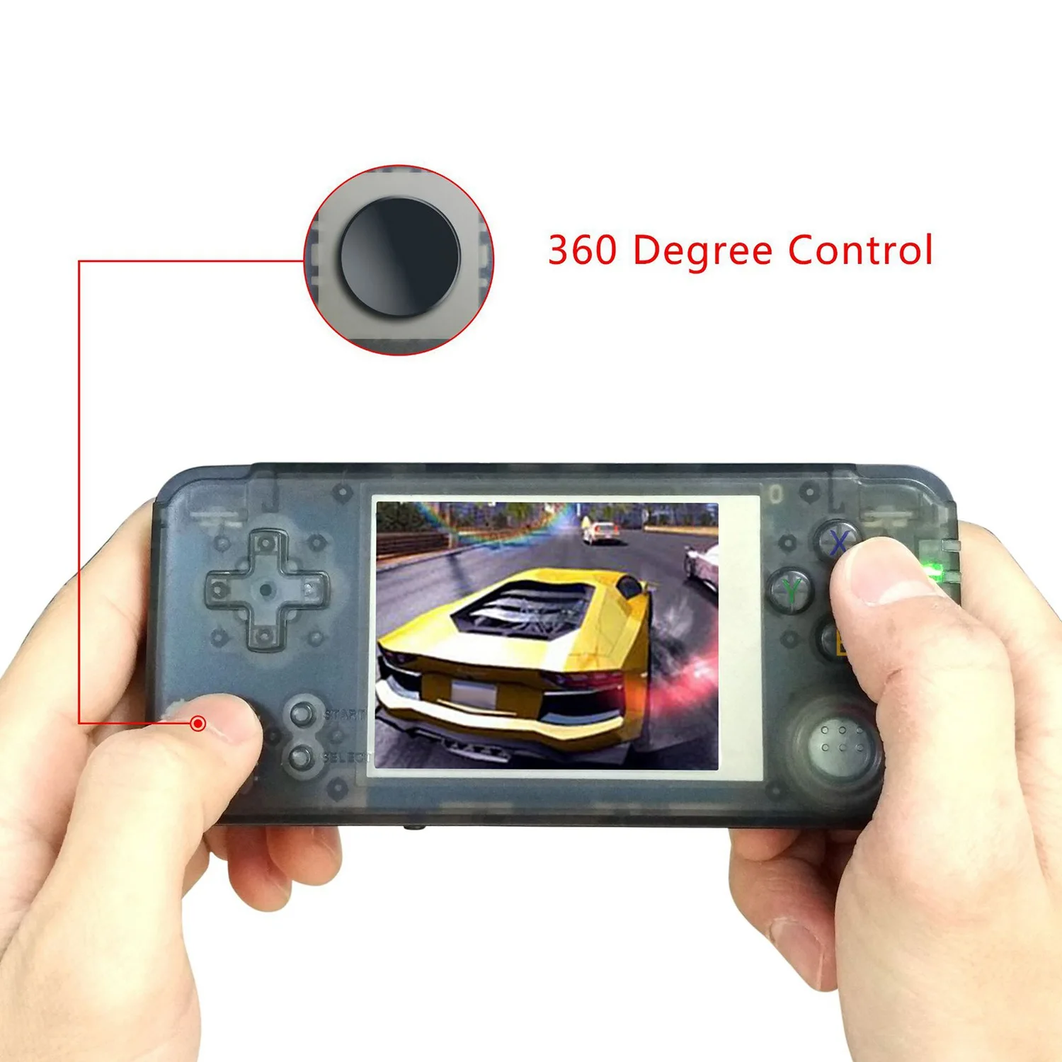 Powkiddy Retro consola de juegos portátil 16 GB de 3 pulgadas Mini juegos de vídeo portátil de jugadores incorporada de 3000 juegos con 360 grados control - 4