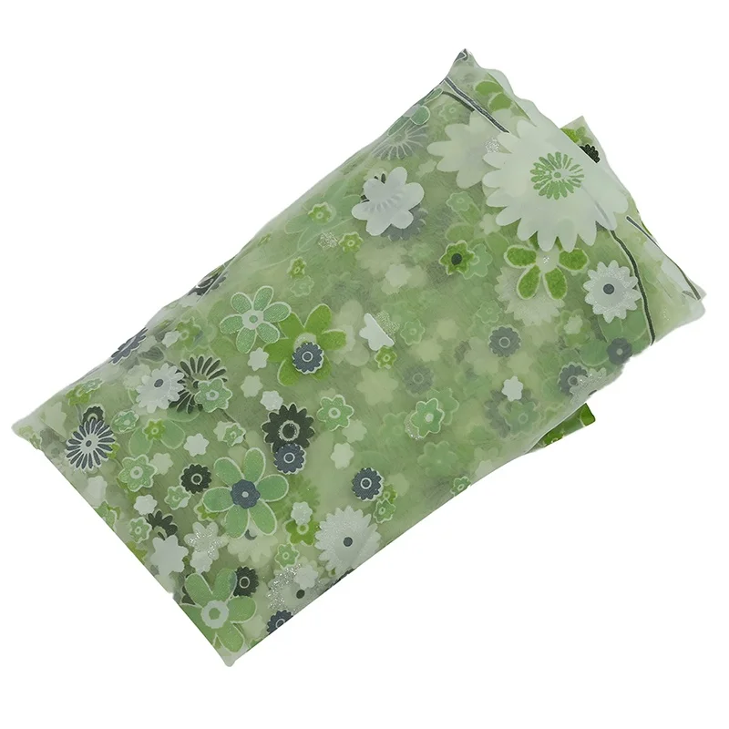 

LBER Floral Tulle Voile Door Window Curtain Drape Panel Sheer Scarf Valances 200x100CM (Green)