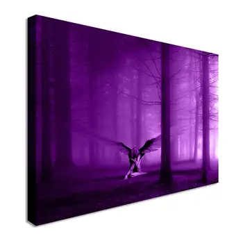 

Purple Angel In The Woods Wings Wall Art Canvas Prints Pictures Creatives Paintings On The Wall Unframed For Living Room Decor