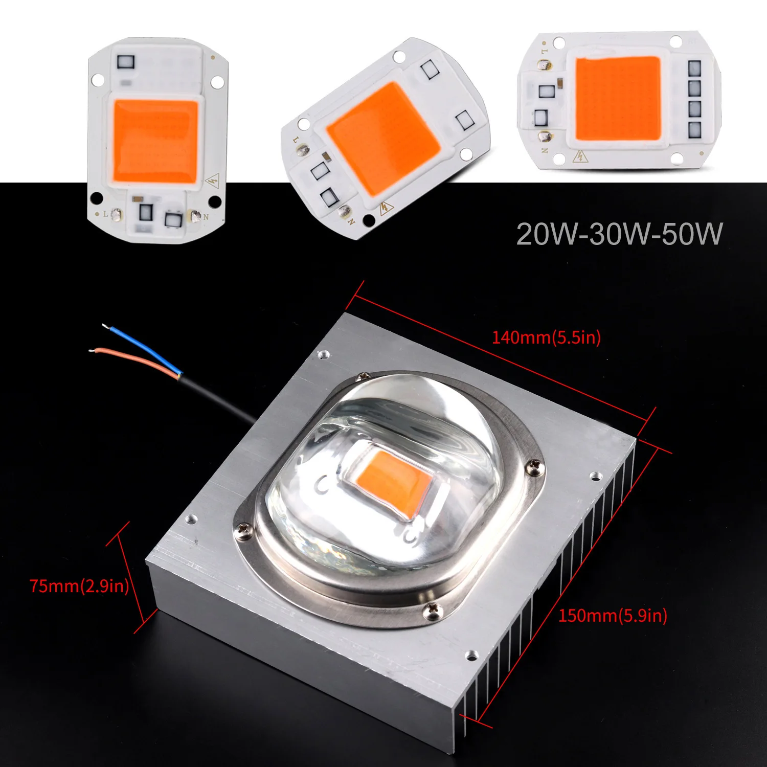 50 Вт DIY Led Cob растительный светильник полный спектр Cultivo комнатный тент s для теплиц