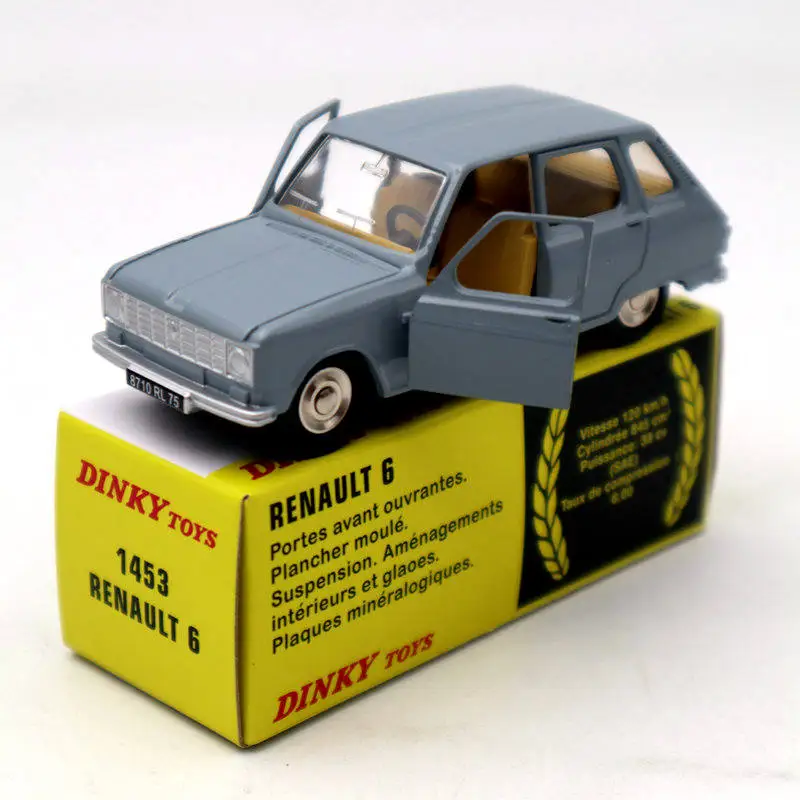 Атлас 1/43 Dinky toys ref 1453 Renault 6 / R6 phase II литые модели ограниченная серия коллекционные