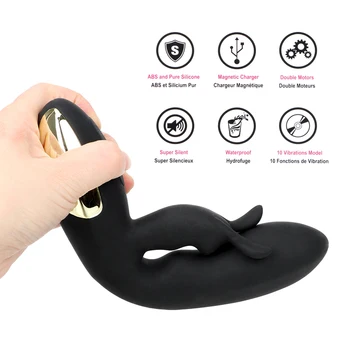IKOKY Rabbit Vibrator Sex Toys for Women G-spot Clitoris Stimulator Adult Product 4