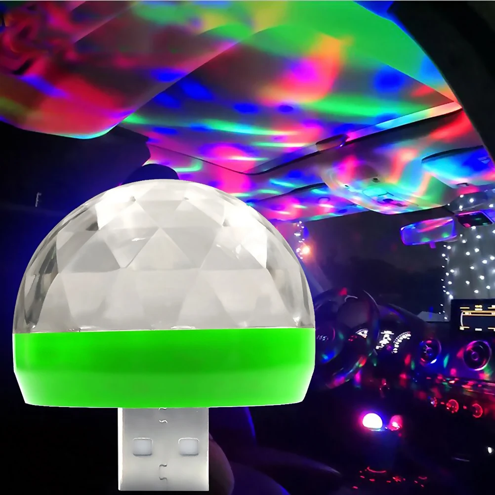 

Mini Portable USB Car LED Decorative Lamp RGB Atmosphere Light Auto Interior LED USB Club Disco Magic Stage Effect Lights