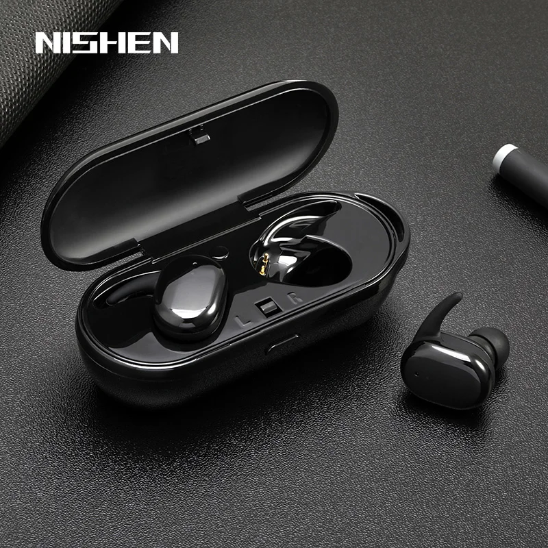 

T2C TWS Wireless Mini Bluetooth Earphone For Xiaomi Huawei Mobile Stereo Earbud Sport Ear Phone With Mic Portable Charging Box