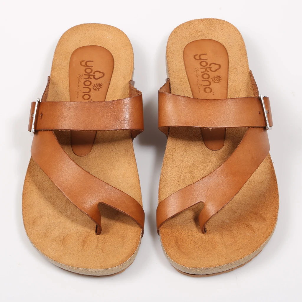 Yokono Sandalias Sandalia Dedo Nuez Cuero Piel Mujer - Leather Flips Flops  Woman Shoes Casual Fashion 66719 - Women's Sandals - AliExpress
