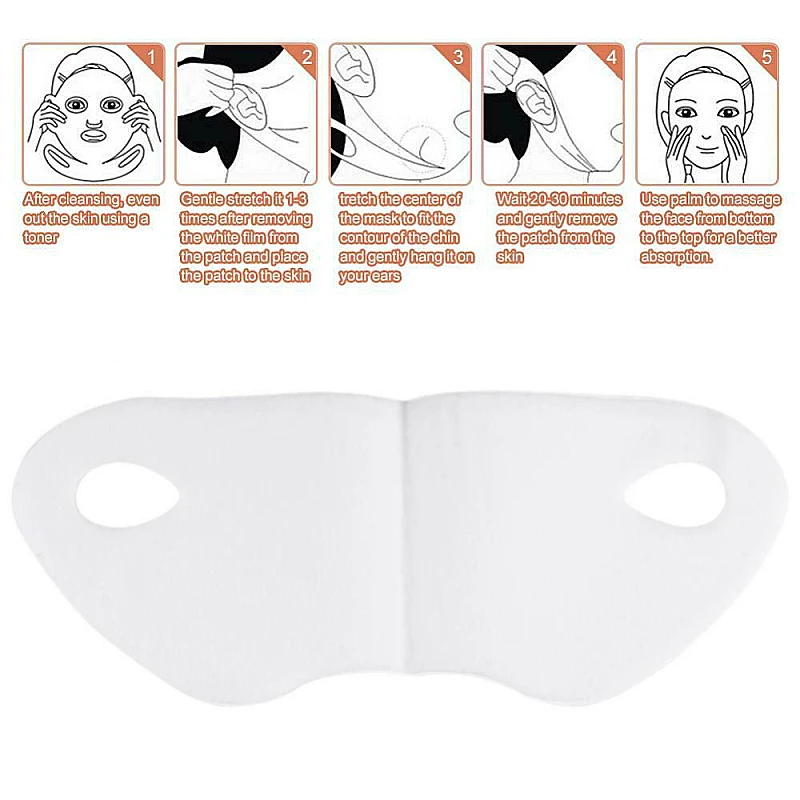 Двойная V чудо v-образная маска-тренажер для контура лица увлажняющее Отбеливающее напряжение укрепляющая обернутая маска уход за кожей(только 1 упаковка) TSLM1