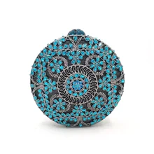 Новинка для невесты вечерние женские вечерние сумки Модные Бриллианты свадебные хрустальные клатчи элегантные винтажные круглые Кристальные сумочки