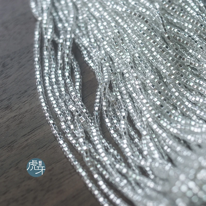 

French embroidery material, imported from Japan, Miyuki, rice beads, silver, 2mm diameter, 50cm, manual diy
