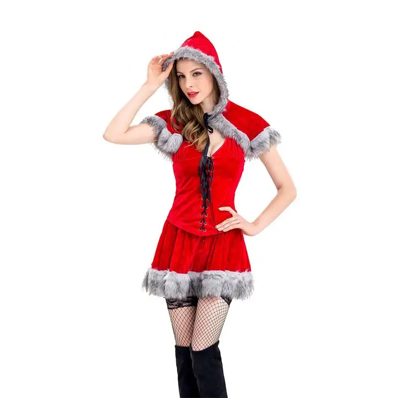 

Christmas Costumes Adult Female Santa Claus Christmas Costumes Show Costumes Christmas Stage Clothes