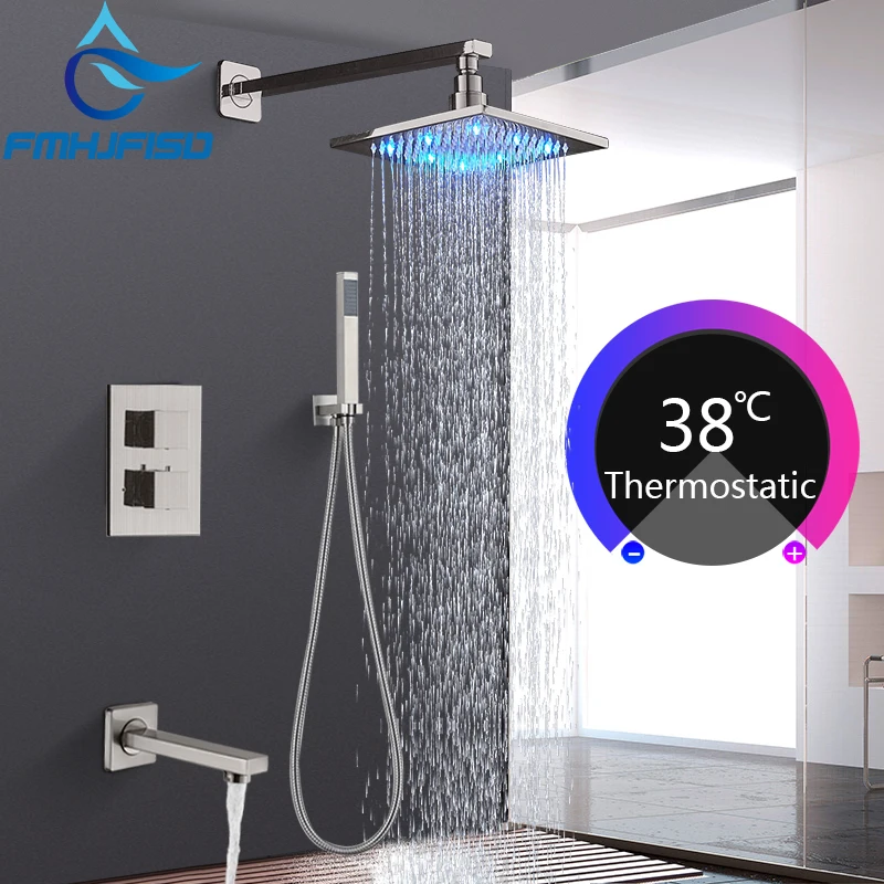 Concealed Bath Faucet Nickel Thermostatic Bathroom Shower Thermostatic Bathroom Shower Faucet