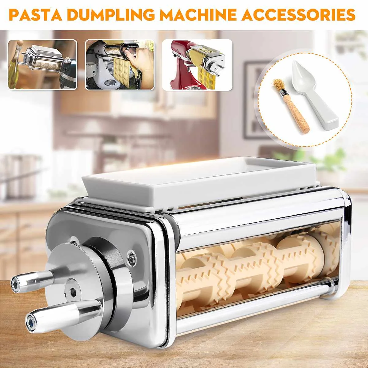

Stainless Steel Pasta Making Machine Parts Noodle Spaghetti Tagliatelle Ravioli Maker Accessories for