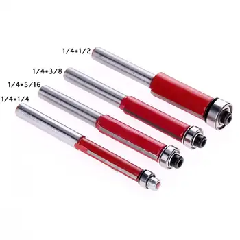 

4 Size/set 1/4",5/16",3/8",21/2" End Dual Flutes Straight Shank Trim Router