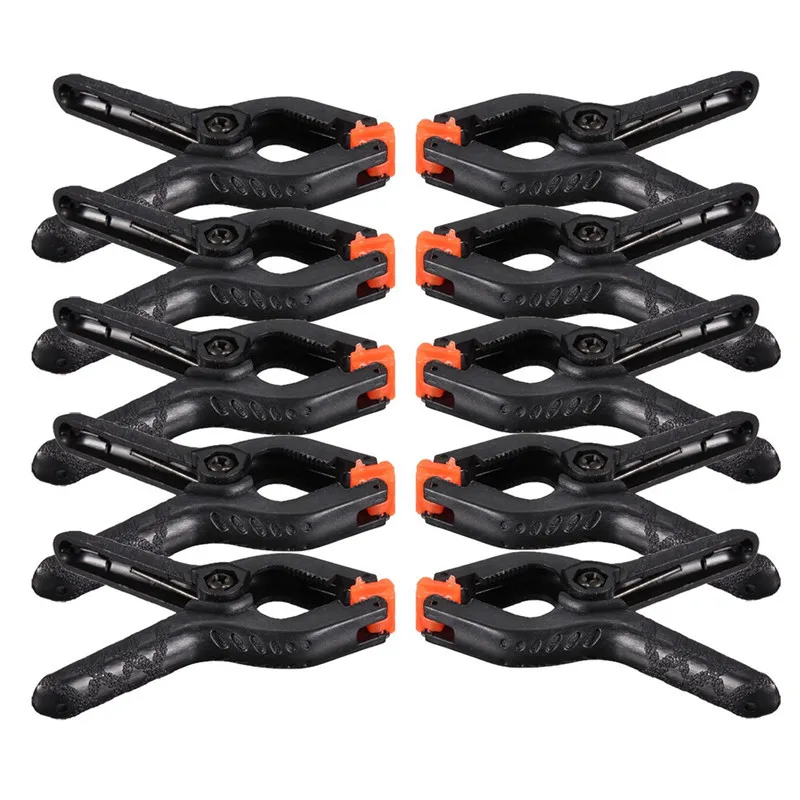 

Kicute 10pcs Excellent Photography Background Clip Holder Mount Clamps Pegs Clips for Backdrop Studio Office Home Supplies