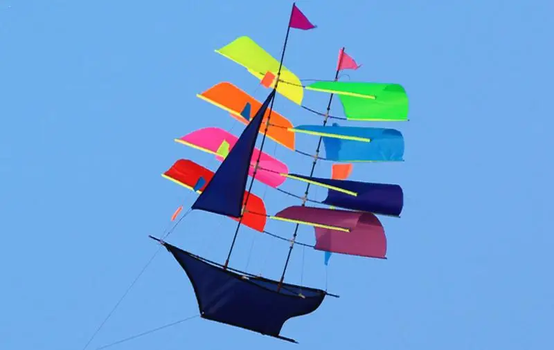 3D Cool Big Sailing Ship Kite Extremely Easy To Fly For