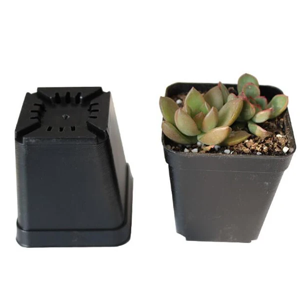 

36Pcs/Set Plastic Seedling Tray Nursery Pots Square Flower Pots For Starting Seedlings Or Succulents - Black