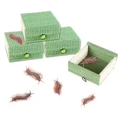 Сюрприз Scare Box Tricky испуганный Бамбук ткачество Скрытая поддельные моделирование насекомых Gecko Скорпион таракан модель друзей на день