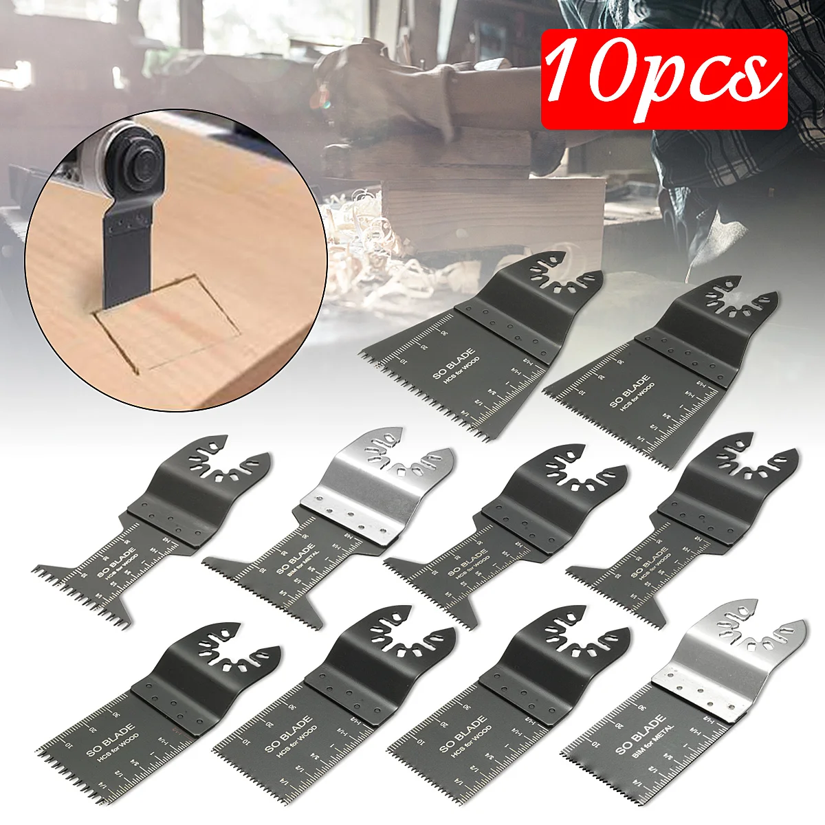 10Pcs Oscillating Blade Multitool Saw Blade Multi Tool Saw For