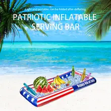 130*62 см патриотический надувной бар обслуживания Флаг США буфет кулер для 4 июля барбекю Пикник бассейн Вечерние