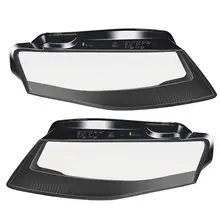 1 coppia di Sinistra/Destra Fari anteriori Borsette Lampada Ombra Lente Copertura Del Faro Lenti Caso Paralume Per Audi A4 B8 2009-2012