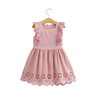 

summer pink lace ruffle dress cute flower sleeveless dresses age for 2-8 yrs frocks little girl 2019 new spring princess costume
