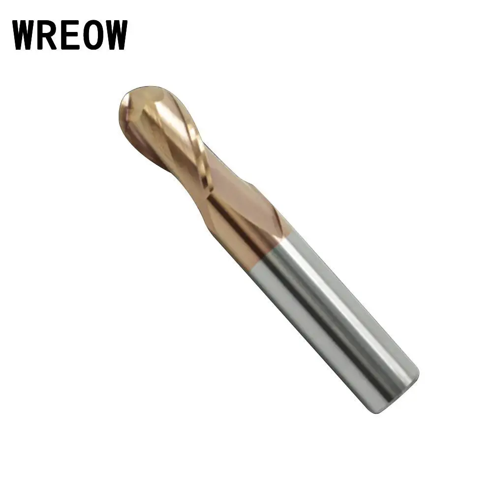 

1pc 1mm-6mm Tungsten Ball Coating End Mill 2 Flute HRC55 Milling Spiral Router Bits Cutter CNC Lathe Engraving Bits Wood Tool
