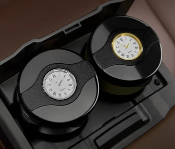 

High Quality Car LED Ashtray Cigarette Ash Holder With Clock For Porsche Cayenne Macan 911 711 Panamera Accessories