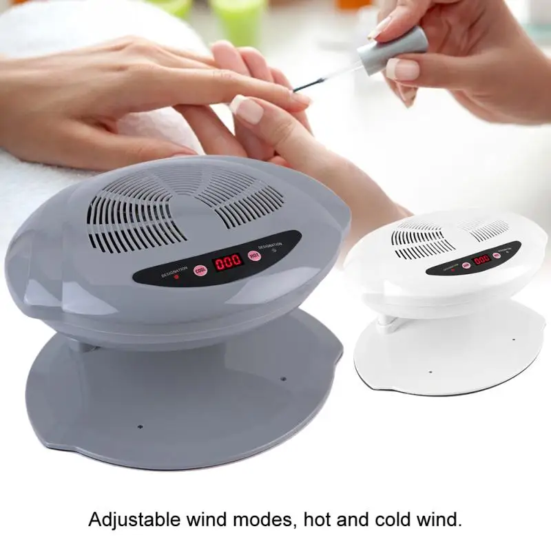 Air Nail Fan Blow Dryer Warm & Cool Wind UV Gel Polish Varnish Drying Manicure Blower For Both