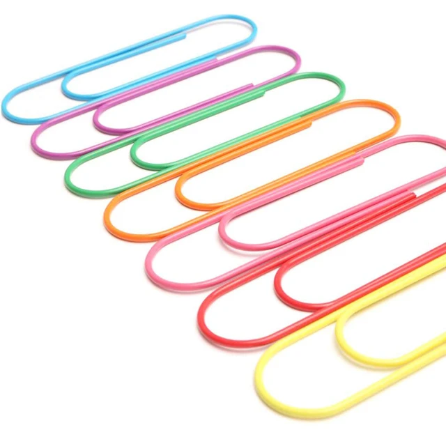 Super Large Paper Clips Vinyl Coated, 30 Pack 4 Inch Assorted Color Jumbo  Paper Clip Holder, Multicolored Giant Big Sheet Hold - AliExpress