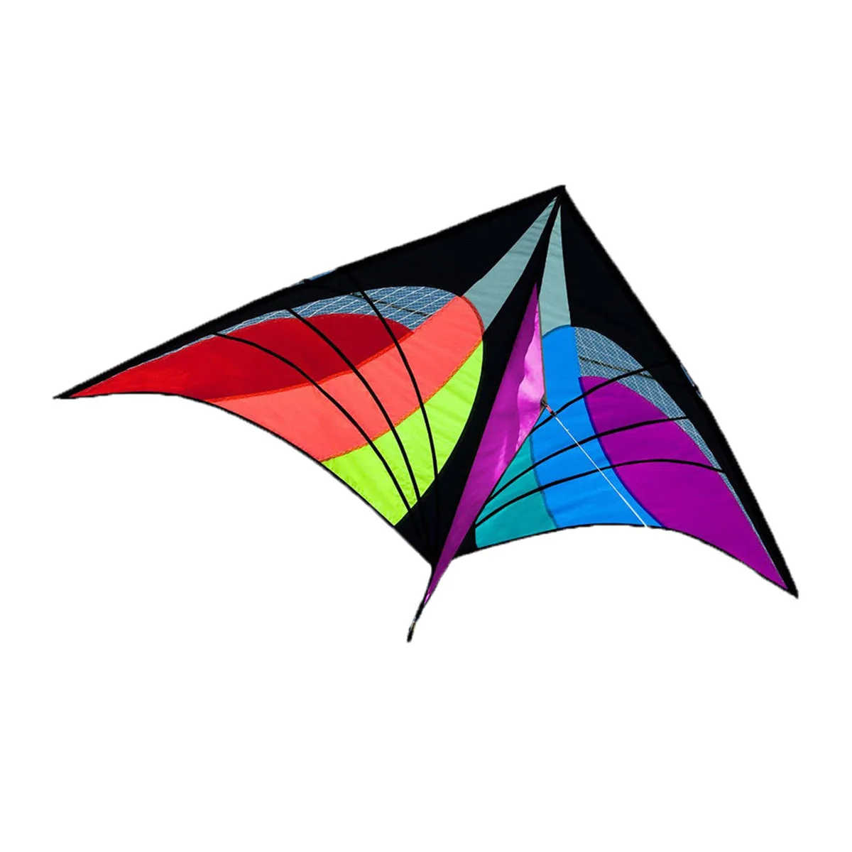 

NEW 5.2ft Triangle Kite Outdoor Fun Sports Toys Single Line Colorful Kite Long Tail Polyester Outdoor Kites Flying Toy For Child