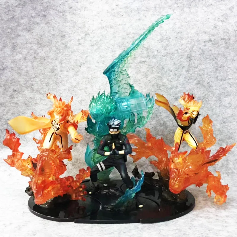 

Naruto Shippuden Uzumaki Naruto Uchiha Sasuke Hatake Kakashi PVC Action Figures toys Anime figure Toys For Kids children gifts