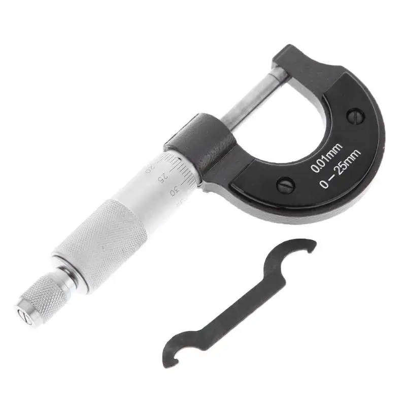 

0-25mm/0.01mm Outside Micrometer Caliper Precision Gauge Vernier Caliper Measuring Tools Micrometer Gauging Tools 2019 New