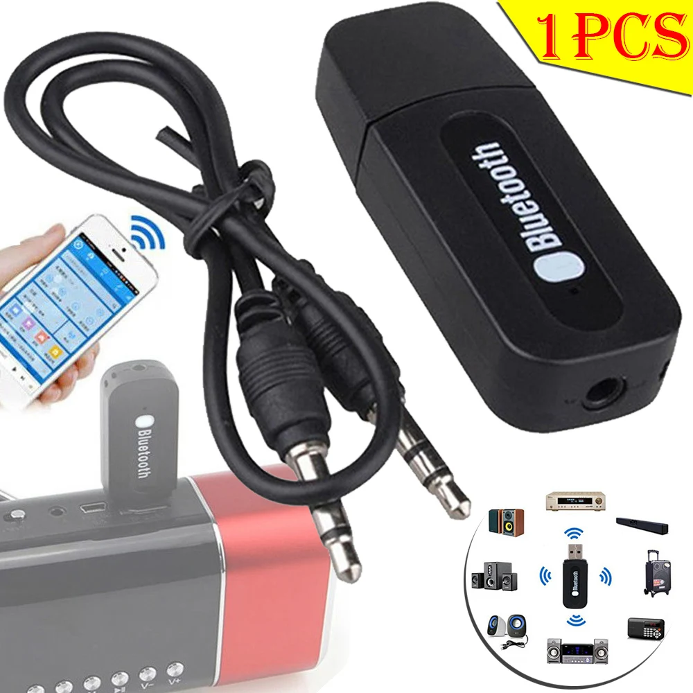 

New Arrivals Mini 3.5MM AUX Audio MP3 Music Bluetooth Receiver Car Kit Wireless Handsfree Speaker Headphone Adapter Universal