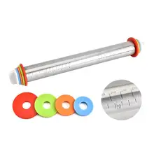 Универсальный Вертлюги из нержавеющей стали булавки регулируемая толщина мука палка коврик для теста тесто ролик Кухня инструмент