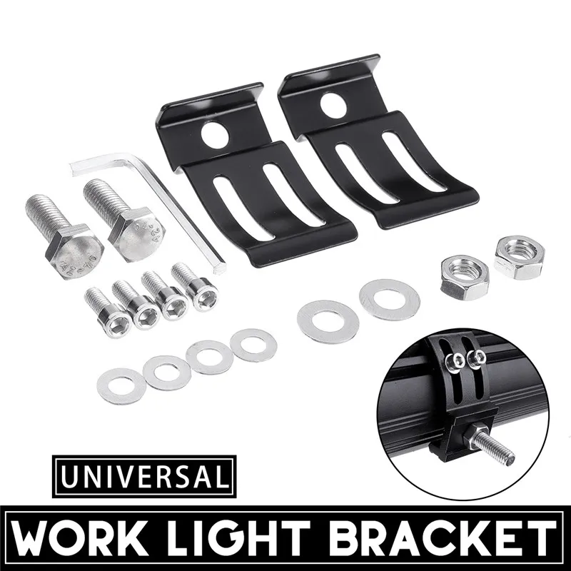 

Hot Sell Universal Work LED Light Bar Bracket Bar Side Mounting Bracket Rubber Pad Bracket For Jeep Truck Off Road