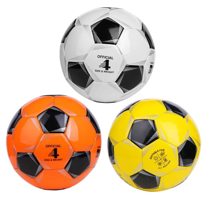 Прочный Официальный Размер 4 футбол 2 цвета футбольный мяч ТПУ спортивные тренировочные мячи с игла для надувания Сетчатая Сумка