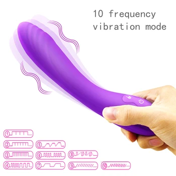 Heating Vibrator Av Wand Massager 10 Modes Waterproof Soft Dildo Vibrator G Spot Clitoris Stimulator Adult Sex Toys for Woman 2