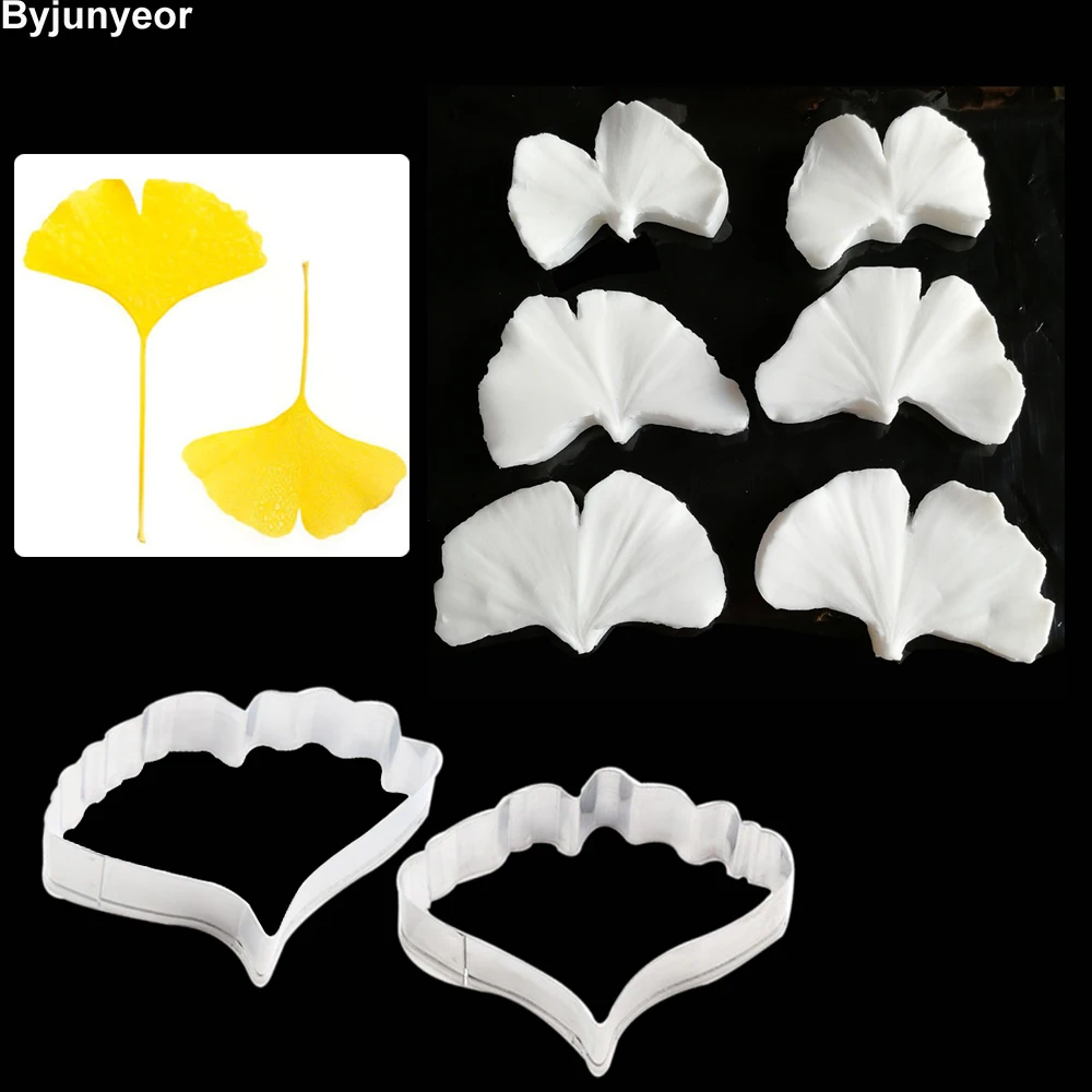 

Ginkgo Leaves Veiners & Cutter Silicone Molds Cake Decorating Fondant Cake Decorating Tools Chocolate Mold Fondant Tool CS266