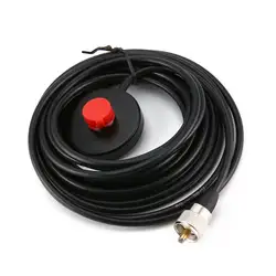 Черный Professional 5,6 см Магнит 5 м кормушка кабель двухстороннее радио магнитная антенна База SMA-Female автомобиль присоски