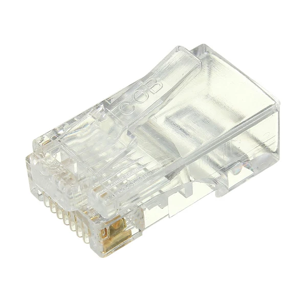 50PCS RJ45 RJ-45 CAT6 Modular Cable Head Plug Ethernet Gold Plated Network Connector Gold Plated Leads Higher Signal