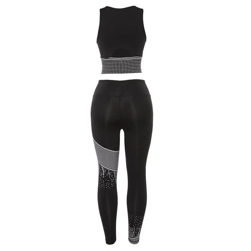 

HEILSA 2Pcs Women Yoga Sets Fitness Sports Bra Yoga Pants Leggings Gym Running Suit Workout Clothes Female
