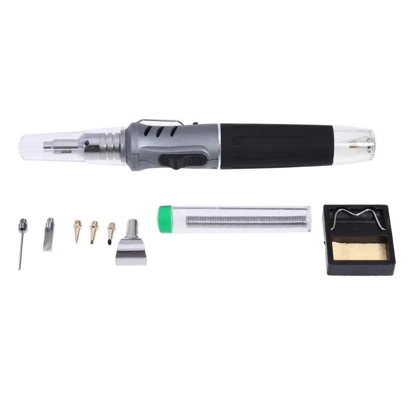 

10-in-1 Wireless Gas Soldering Iron Cordless Welding Torch Kit Tool HS-1115K Ignition Butane Gas Soldering Iron Self-Ignition