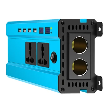 

4000W Solar Car Power Inverter LED DC12/24V to AC110/220V Sine Wave Converter 4 USB Interfaces