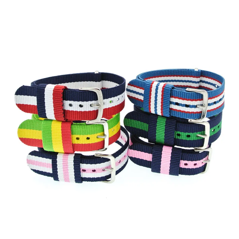 

Buy 2 Get 10% OFF| 20mm Colorful Nylon Watchbands Woven Watch Strap Bracelet Bandjes DIY Fabric Sport Watch Band Buckle WB001