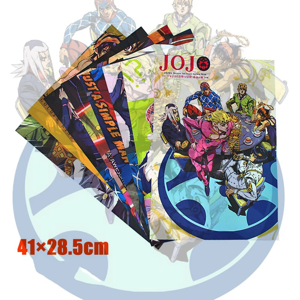 

Giancomic 7pcs JoJo's Bizarre Adventure Posters Clear Antiquity Hot Japan Anime Posters DIY Exquisite Bedroom Wall Decor Poster