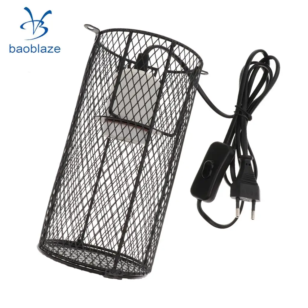 

Reptile Cage Anti-scald Heating Lamp Shade Light Holder Bulb E27 EU Plug