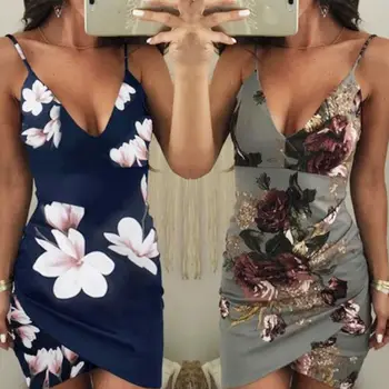 

Women Fashion Casual Summer Bandage Bodycon Sleeveless Dress Party Cocktail Club Short Mini Dress